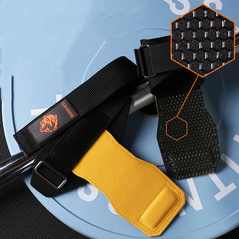 Silicone Non-Slip Gym Palm Protector Lifting Strap for Deadlifts Rowing Pull-Up Various Cowhide Leather PVC Various Combinations