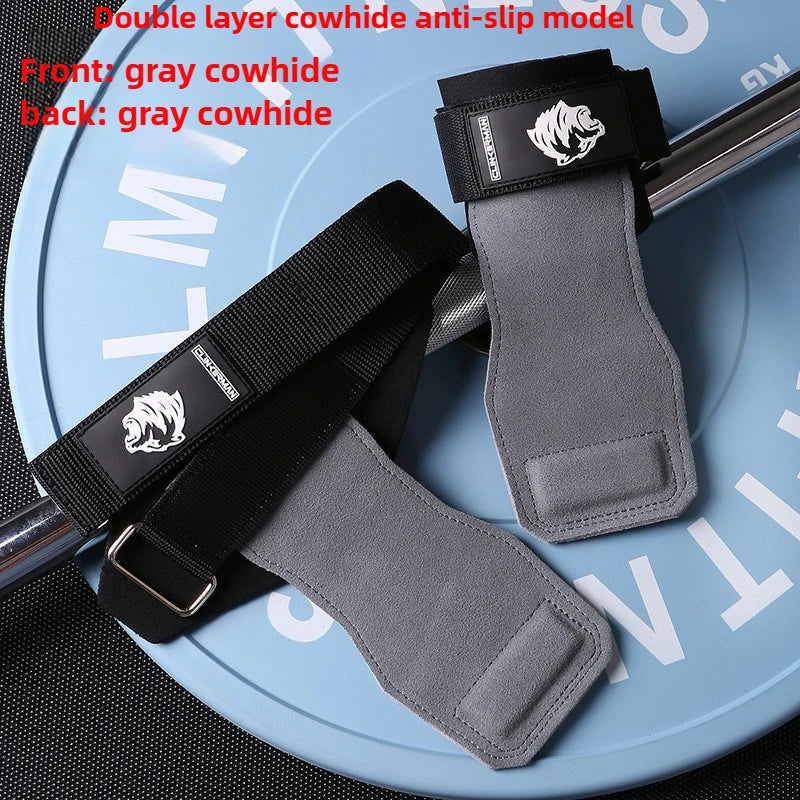 Silicone Non-Slip Gym Palm Protector Lifting Strap for Deadlifts Rowing Pull-Up Various Cowhide Leather PVC Various Combinations