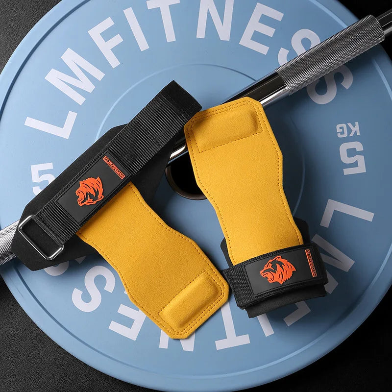 Silicone Non-Slip Gym Palm Protector Lifting Strap for Deadlifts Rowing Pull-Up Various Cowhide Leather PVC Various Combinations